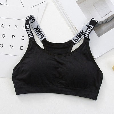 Top Black Padded Yoga Brassiere Sport Bra