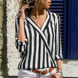 Chiffon Striped Shirt