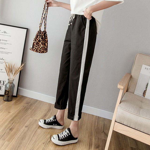 Cotton Linen Ankle Length Pants