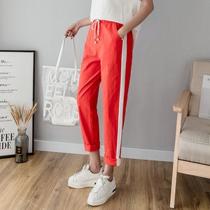 Cotton Linen Ankle Length Pants