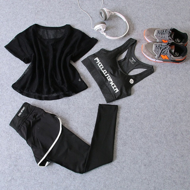 3 Pcs Set Yoga Suit